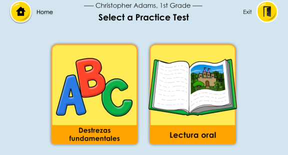 Students taking the Practice Test in Spanish will be given their options in Spanish.